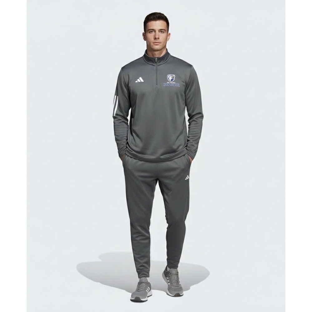 UT‎ Tyler Patriots Adidas BMW Mens 1/4 Zip Long Sleeve Pullover Charcoal 2XL